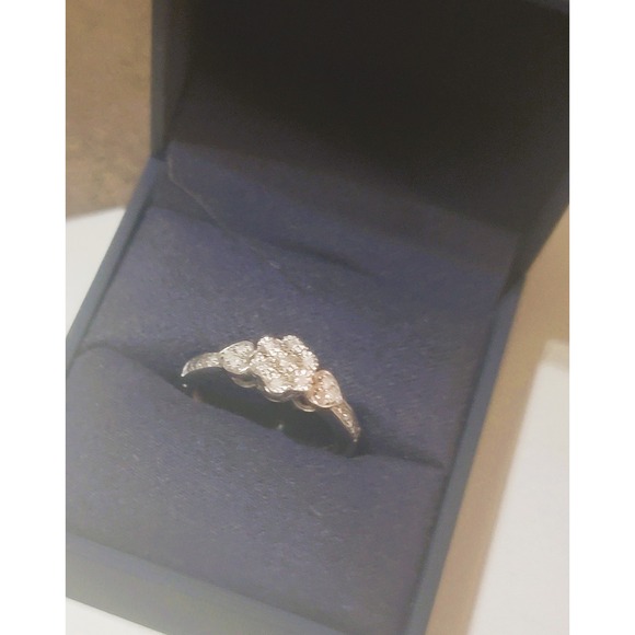 Antique Style Diamond Designer Ring Sterling Silver Engagement Anniversary 5.25 - Picture 9 of 10